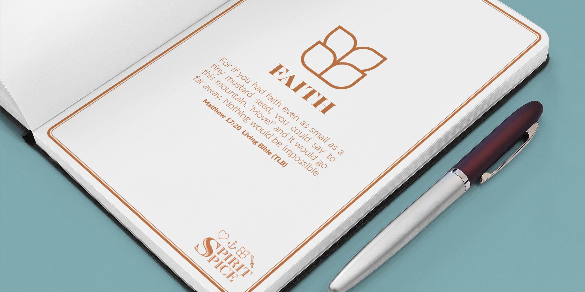 Daily Planner Organizer | Travel Size Journal | FAITH For Your Soul - Spirit Spice