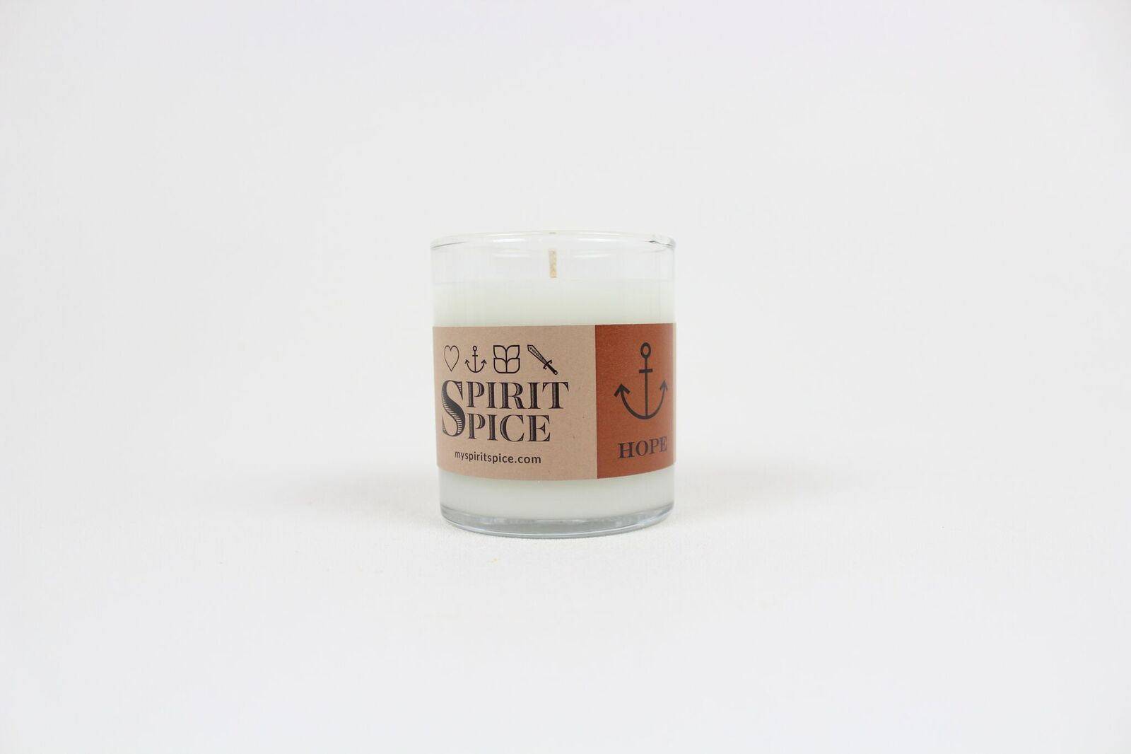 Handcrafted HOPE Scented Soy Candle 8oz with Gift Box - Blend Of Pure Lemongrass And Clary Sage Essential Oil - Spirit Spice