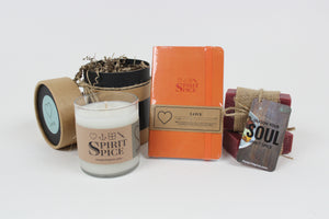 The LOVE Collection - Set of Organic Soaps, Handcrafted Scented Candle & Daily Planner - Spirit Spice