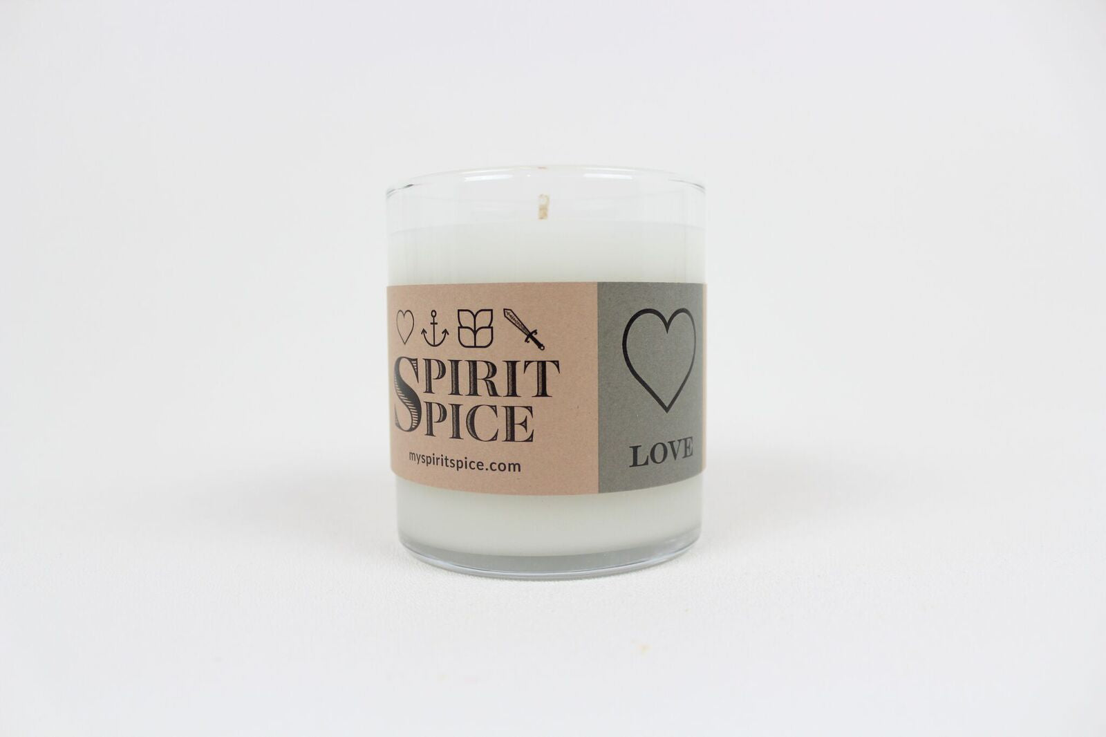 Handcrafted LOVE Scented Soy Candle 8oz with Gift Box -  Smooth, Light And Citrusy Candle Made with Essential Oils - Spirit Spice